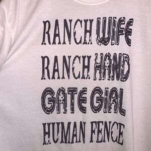 Western NWOT White T Shirt Size Large